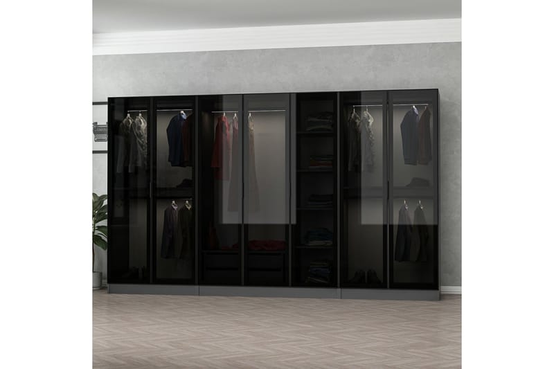 Garderobe Cambrian 315 cm - Antrasitt - Garderober & garderobesystem - Garderobeskap