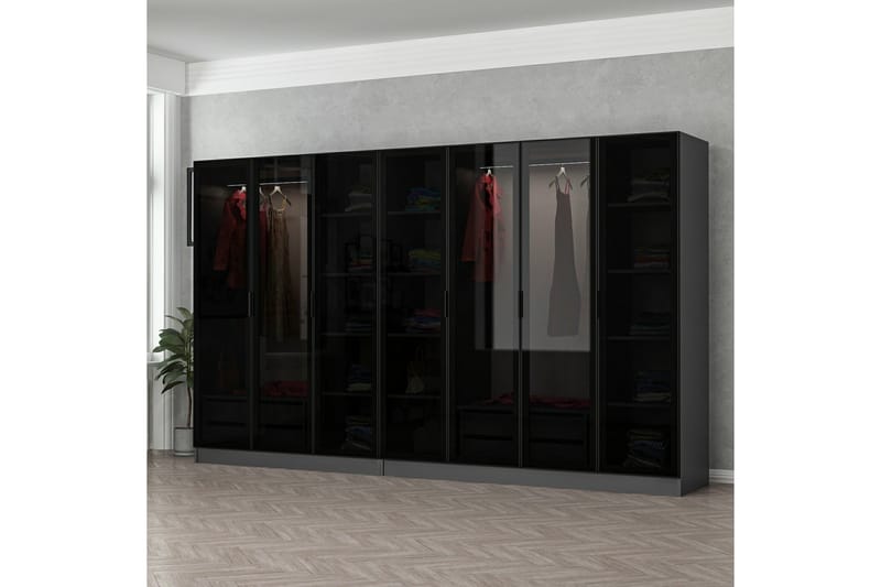 Garderobe Cambrian 315 cm - Antrasitt - Garderober & garderobesystem - Garderobeskap