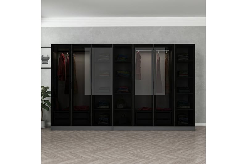 Garderobe Cambrian 315 cm - Antrasitt - Garderober & garderobesystem - Garderobeskap