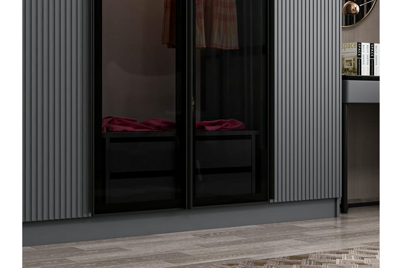 Garderobe Cambrian 315 cm - Antrasitt - Garderober & garderobesystem - Garderobeskap