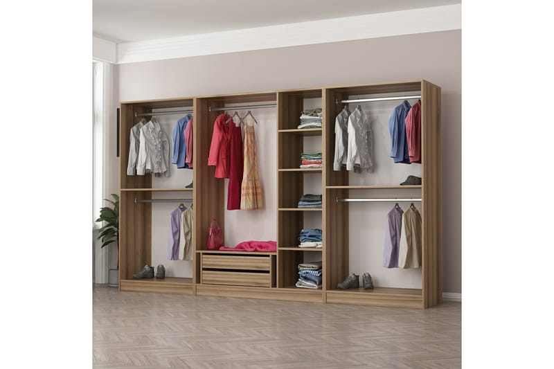 Garderobe Cambrian 315 cm - Eik - Garderober & garderobesystem - Garderobeskap