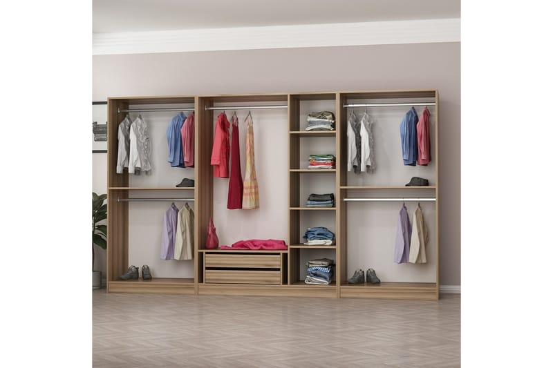 Garderobe Cambrian 315 cm - Eik - Garderober & garderobesystem - Garderobeskap