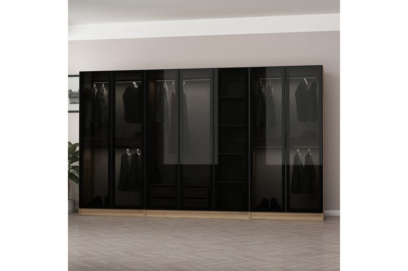 Garderobe Cambrian 315 cm - Eik - Garderober & garderobesystem - Garderobeskap