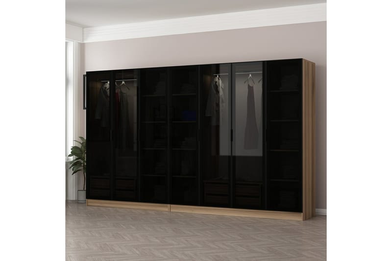 Garderobe Cambrian 315 cm - Eik - Garderober & garderobesystem - Garderobeskap