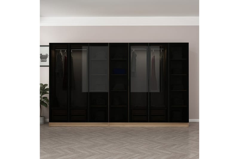 Garderobe Cambrian 315 cm - Eik - Garderober & garderobesystem - Garderobeskap