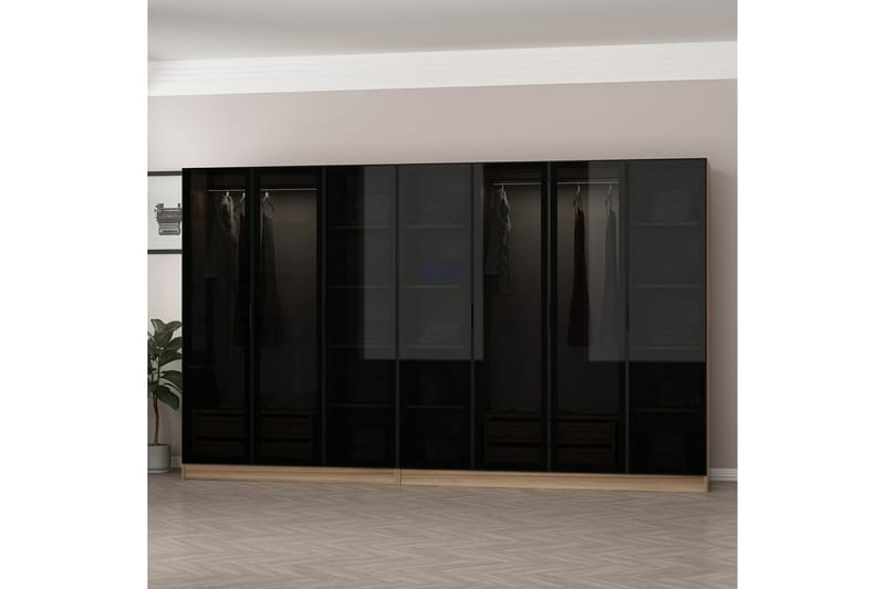 Garderobe Cambrian 315 cm - Eik - Garderober & garderobesystem - Garderobeskap