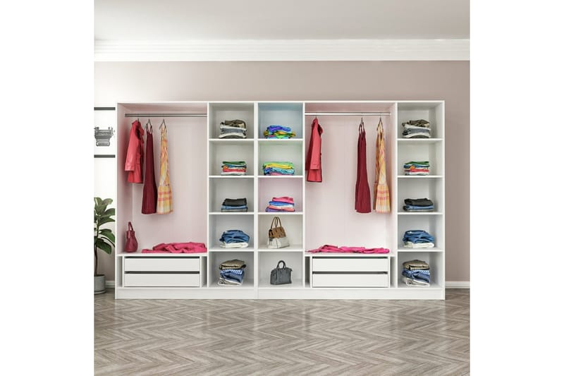 Garderobe Cambrian 315 cm - Hvit - Garderober & garderobesystem - Garderobeskap