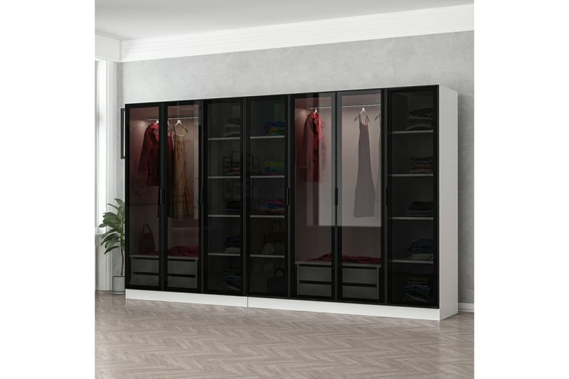 Garderobe Cambrian 315 cm - Hvit - Garderober & garderobesystem - Garderobeskap