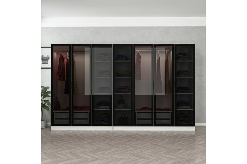 Garderobe Cambrian 315 cm - Hvit - Garderober & garderobesystem - Garderobeskap