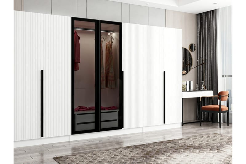 Garderobe Cambrian 315 cm - Hvit - Garderober & garderobesystem - Garderobeskap