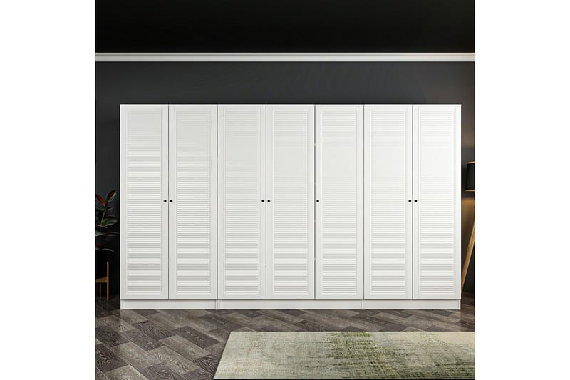 Garderobe Cambrian 315 cm - Hvit - Garderober & garderobesystem - Garderobeskap