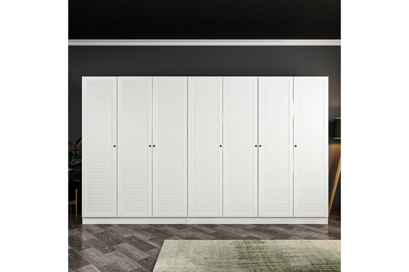 Garderobe Cambrian 315 cm - Hvit - Garderober & garderobesystem - Garderobeskap