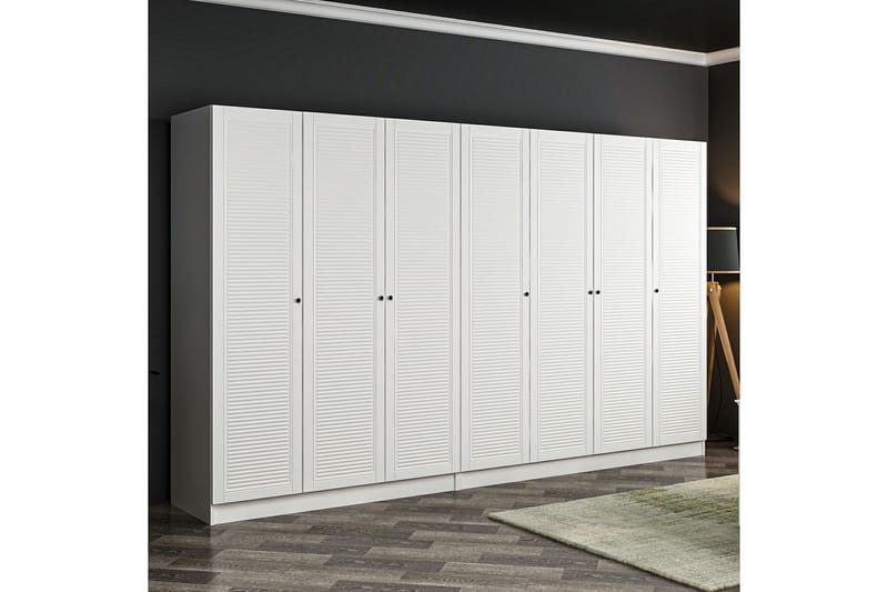 Garderobe Cambrian 315 cm - Hvit - Garderober & garderobesystem - Garderobeskap