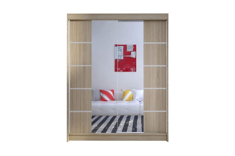 Garderobe Camino LED-belysning, Eik
