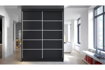 Garderobe Camino LED-belysning - Svart - Oppbevaring - Garderober & garderobesystem