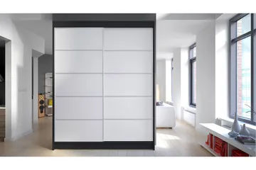 Garderobe Camino LED-belysning - Svart/Hvit - Oppbevaring - Garderober & garderobesystem