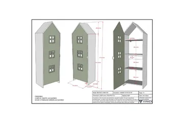 Garderobe Casami Brugge Grønn - Grønn - Oppbevaring - Garderober & garderobesystem