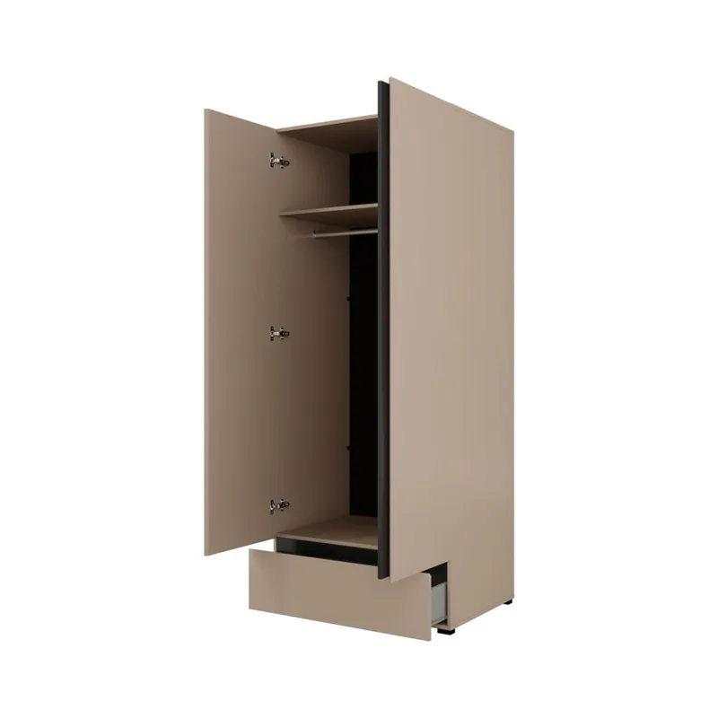 Garderobe Cross S 2 Dører 1 Skuff - Kongo - Oppbevaring - Garderober & garderobesystem