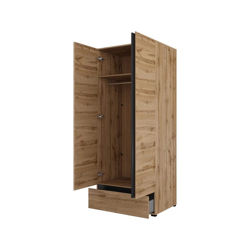 Garderobe Cross S 2 Dører 1 Skuff - Wotan eik - Oppbevaring - Garderober & garderobesystem