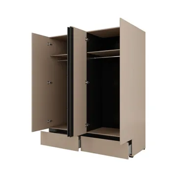 Garderobe Cross S 4 Dører med 2 Skuffer - Kongo - Oppbevaring - Garderober & garderobesystem