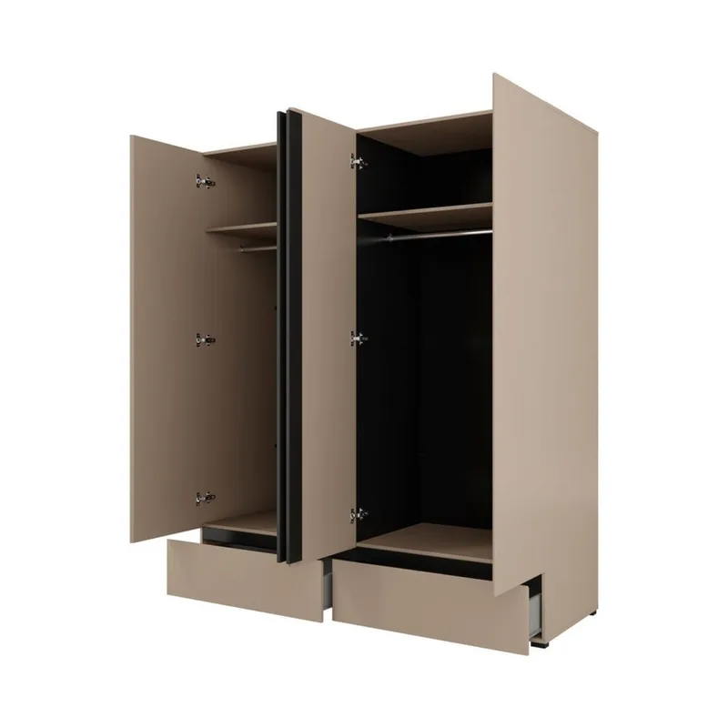 Garderobe Cross S 4 Dører med 2 Skuffer - Kongo - Oppbevaring - Garderober & garderobesystem