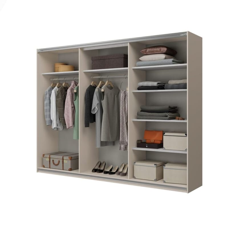 Garderobe Cube 3 skyvedør - Kasjmir - Oppbevaring - Garderober & garderobesystem