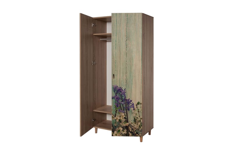 Garderobe Dirk Kirsebærblomst - Grønn - Garderober & garderobesystem - Garderobeskap