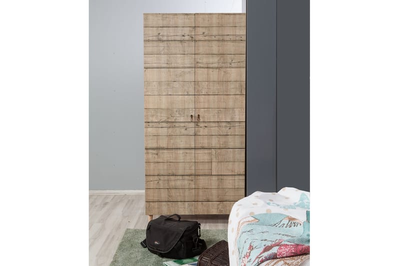 Garderobe Dirk Panel - Brun - Garderober & garderobesystem - Garderobeskap