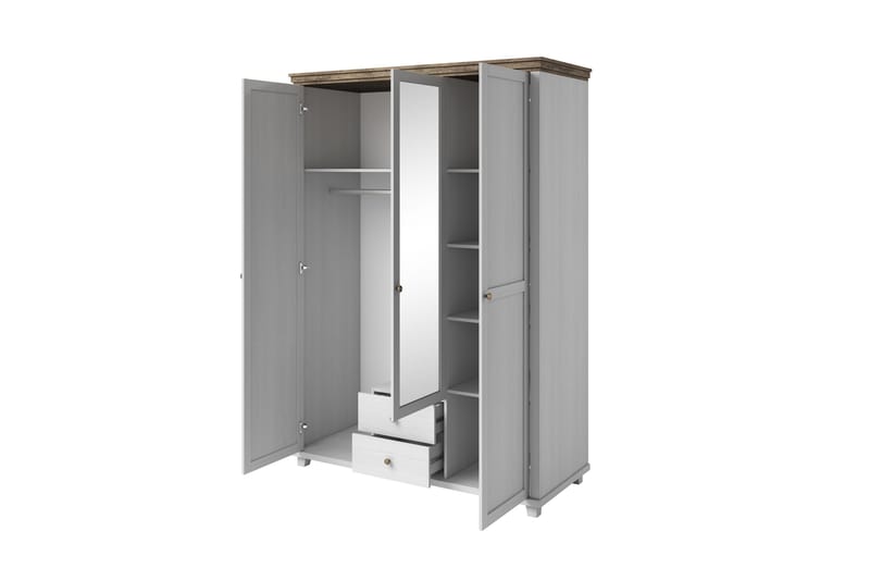 Garderobe Drumin 62x108 cm - Askgrå | Natur - Garderober & garderobesystem