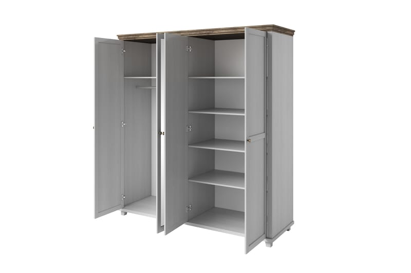 Garderobe Drumin 62x154 cm - Askgrå|Natur - Garderober & garderobesystem