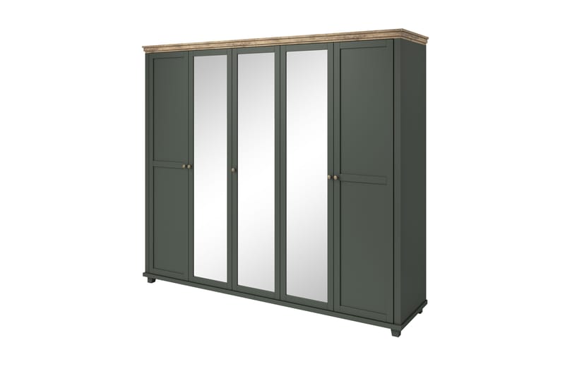 Garderobe Drumin 62x154 cm - Grønn|Natur - Garderober & garderobesystem