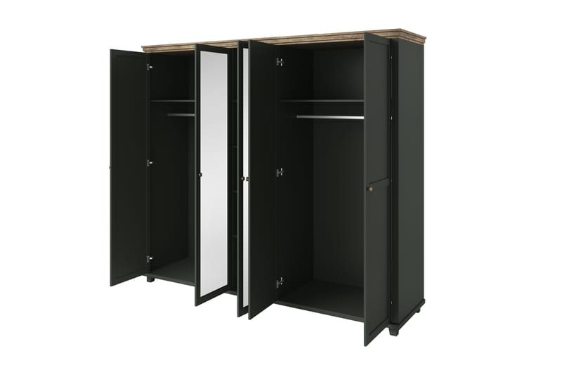 Garderobe Drumin 62x154 cm - Grønn|Natur - Garderober & garderobesystem