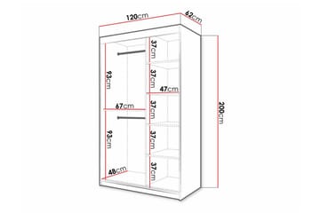 Garderobe Dunvegan - Hvid - Oppbevaring - Garderober & garderobesystem