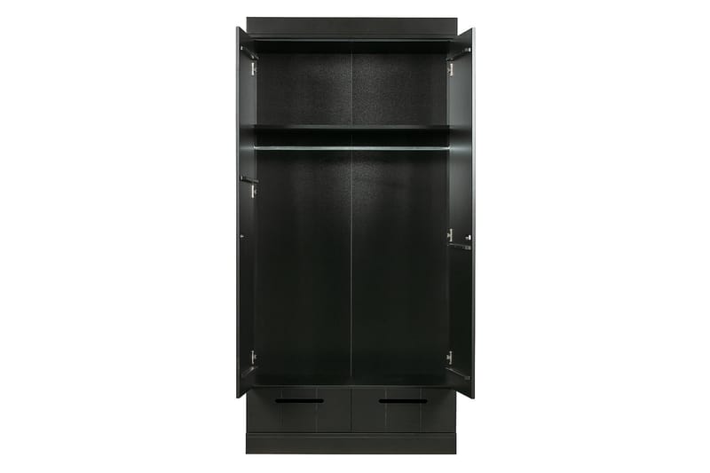 Garderobe Floella 94x53 cm 2 Dører - Furu/Svart - Garderober & garderobesystem - Garderobeskap