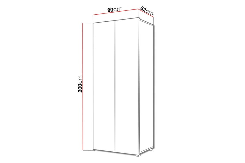 Garderobe Frick 80 cm - Tre - Garderober & garderobesystem - Garderobeskap