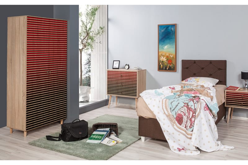 Garderobe Gillberga 90 cm - Brun - Oppbevaring - Garderober & garderobesystem