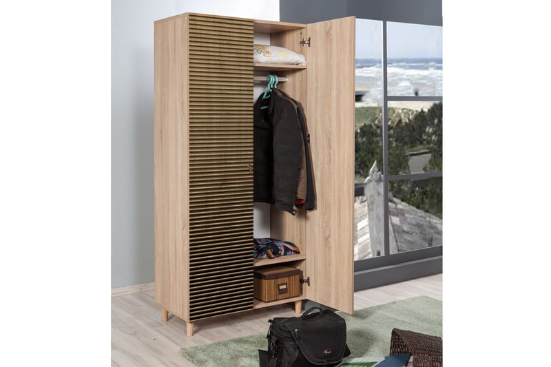 Garderobe Gillberga 90 cm - Brun - Oppbevaring - Garderober & garderobesystem
