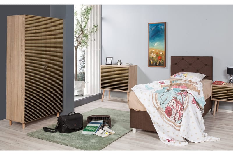 Garderobe Gillberga 90 cm - Brun - Oppbevaring - Garderober & garderobesystem