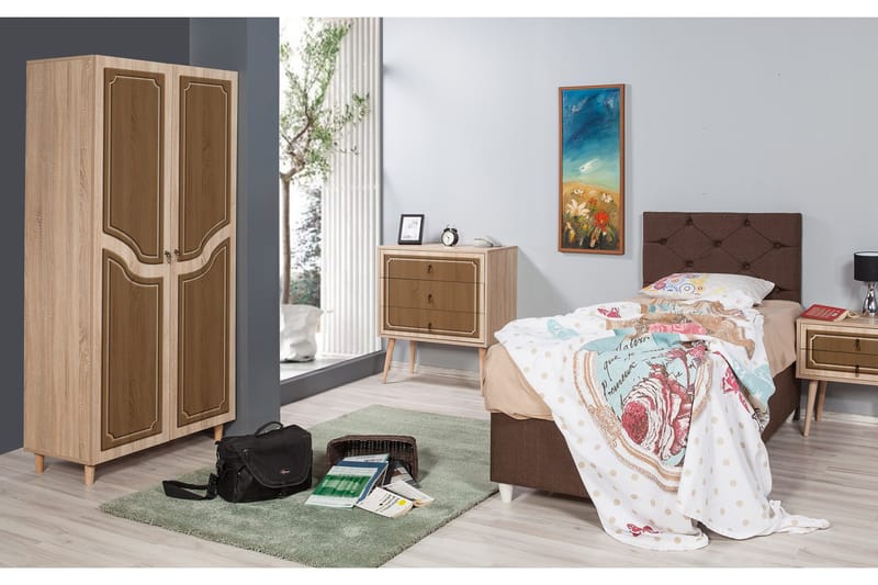 Garderobe Gillberga 90 cm - Brun - Oppbevaring - Garderober & garderobesystem