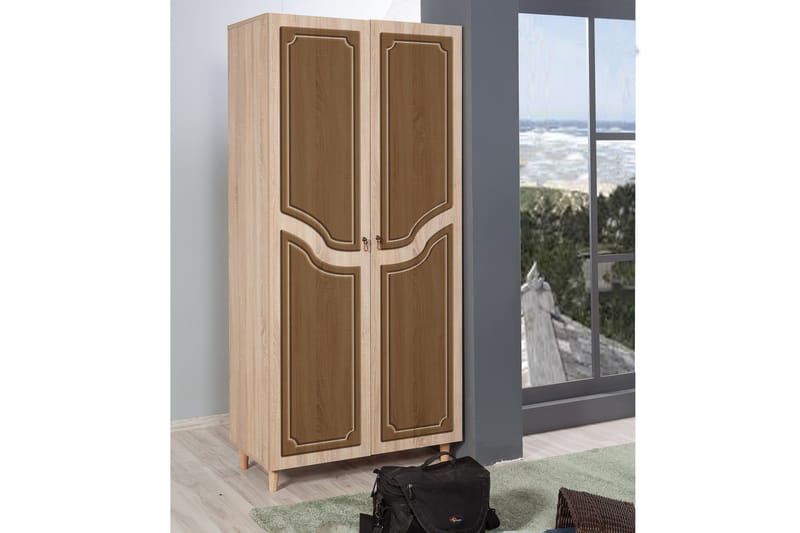 Garderobe Gillberga 90 cm - Brun - Oppbevaring - Garderober & garderobesystem