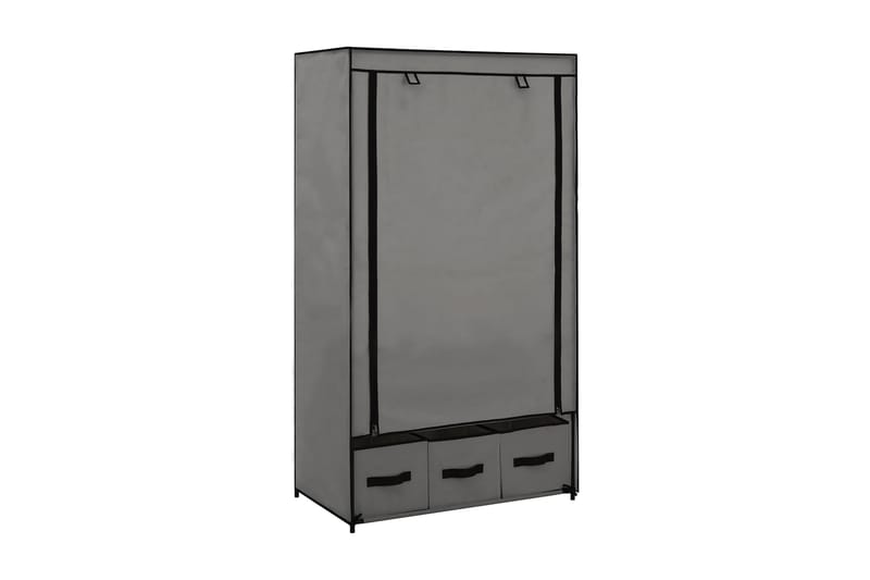 Garderobe grå 87x49x159 cm stoff - Garderobeskap - Garderober & garderobesystem