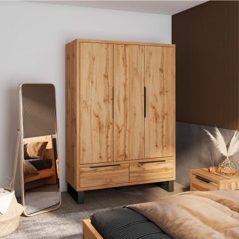 Garderobe Halle S 3 dører med 2 skuffer - Oppbevaring - Garderober & garderobesystem