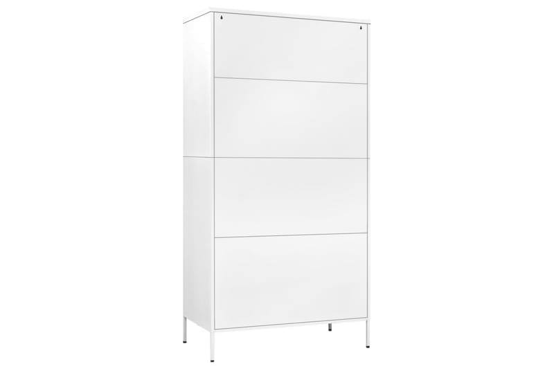 Garderobe hvit 90x50x180 cm stål - Hvit - Garderober & garderobesystem - Garderobeskap