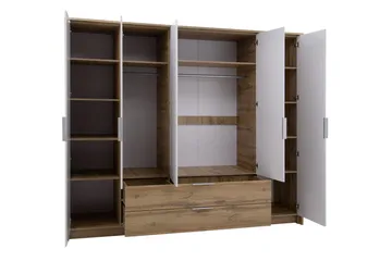 Garderobe - Hvit|Eik - Oppbevaring - Garderober & garderobesystem