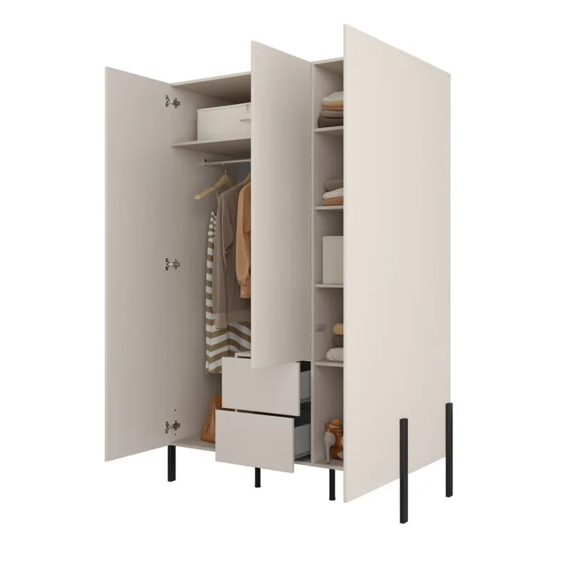 Garderobe Jukon S 3 dører med 2 skuffer - Oppbevaring - Garderober & garderobesystem