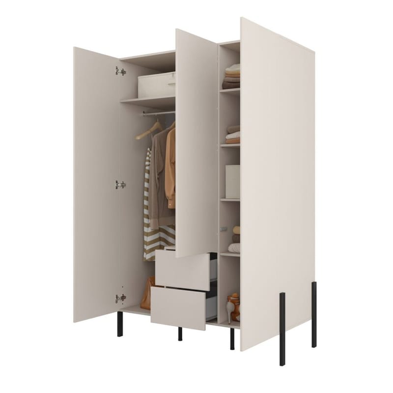 Garderobe Jukon S 3 dører med 2 skuffer - Oppbevaring - Garderober & garderobesystem