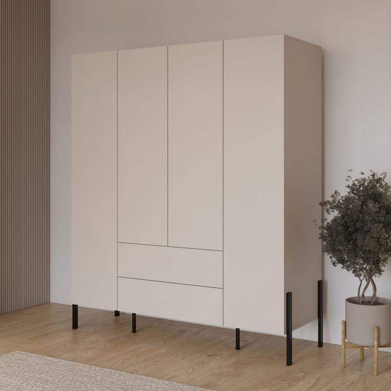 Garderobe Jukon S 4 dører med 2 skuffer - Oppbevaring - Garderober & garderobesystem