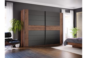 Garderobe Kipo 62x270 cm - Brun/Svart - Oppbevaring - Garderober & garderobesystem