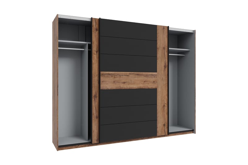 Garderobe Kipo 62x270 cm - Brun/Svart - Oppbevaring - Garderober & garderobesystem
