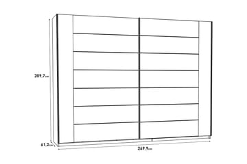 Garderobe Kipo 62x270 cm - Brun/Svart - Oppbevaring - Garderober & garderobesystem